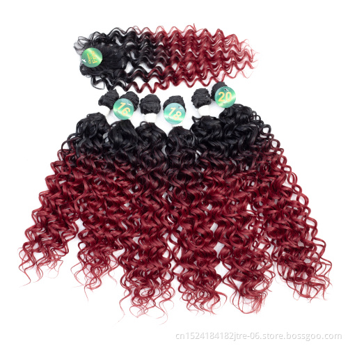 iron-resistant 3pack magic weave synthetic hair extensions in packs, synthetic futura fiber hair bundles bulk with closure